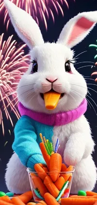 Rabbit Textile Easter Bunny Live Wallpaper