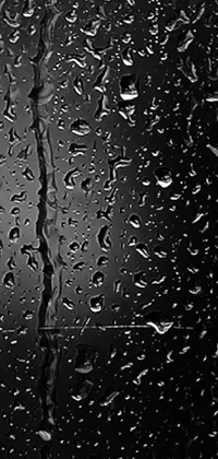 Rain Monochrome Grey Live Wallpaper