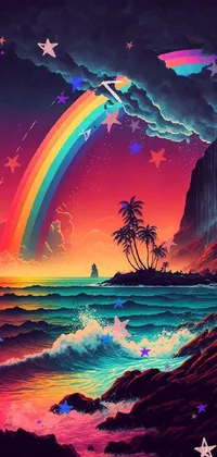 Rainbow Atmosphere World Live Wallpaper