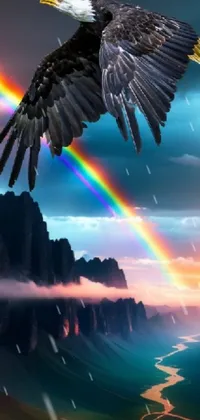 Rainbow Bird Light Live Wallpaper