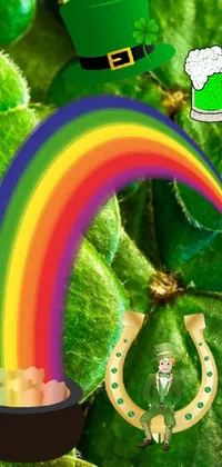 Rainbow Colorfulness Green Live Wallpaper
