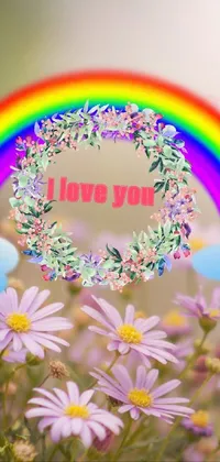 Rainbow Flower Light Live Wallpaper