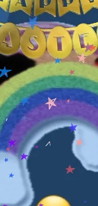 Rainbow Font Circle Live Wallpaper