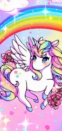 Rainbow Horse Art Live Wallpaper