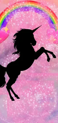Rainbow Pink Horse Live Wallpaper