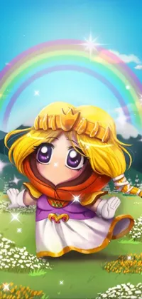 Rainbow Sky Cartoon Live Wallpaper