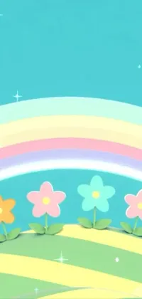 Rainbow Sky Flower Live Wallpaper