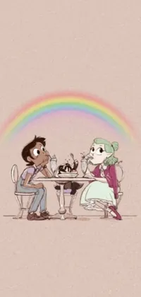 Rainbow Table Cartoon Live Wallpaper