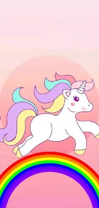 Rainbow Unicorn Happy Live Wallpaper