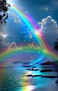 Rainbow Water Sky Live Wallpaper