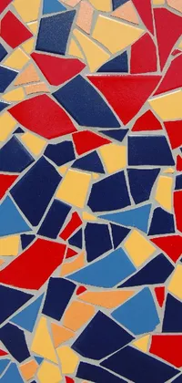 This live wallpaper features a stunning close-up of a brightly colored mosaic