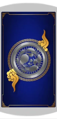 Rectangle Electric Blue Badge Live Wallpaper