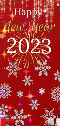 New Year 2023 Red Live Wallpaper
