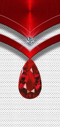 Introduce sophistication to your phone's display with this red diamond live wallpaper