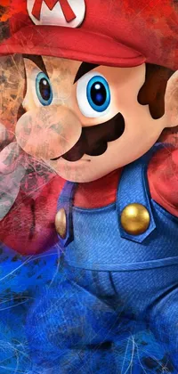 This phone live wallpaper features a highly-detailed, 8k airbrush painting of a Nintendo Wii controller being held by a person in a hero pose