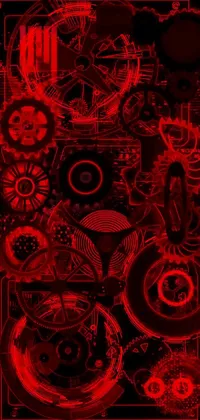 Red Art Organism Live Wallpaper