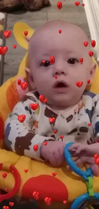 Red Baby Head Live Wallpaper
