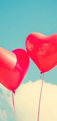 Red Balloon Heart Live Wallpaper