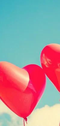 Red Balloon Heart Live Wallpaper