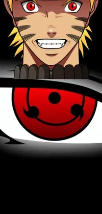 Looking for a unique live wallpaper for your phone? Check out this vibrant vector art design featuring a person with a joyful smile on their face and wearing a playful mashup of Joker and Naruto costumes