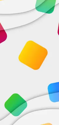 Looking for a stunning live wallpaper for your phone? Discover this captivating phone live wallpaper comprising of different colored squares set against a white background