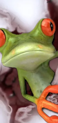 Red-eyed Tree Frog Agalychnis Mouth Live Wallpaper