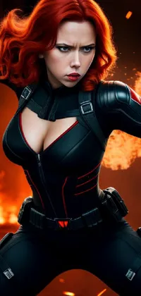 Red Fictional Character Poster Live Wallpaper