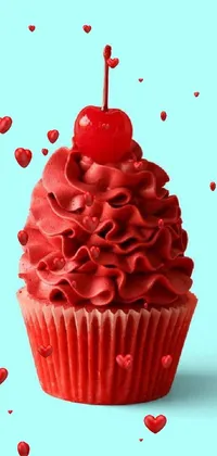 Red Food Baking Cup Live Wallpaper