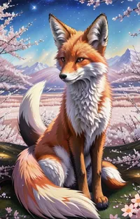 Red Fox Nature Sky Live Wallpaper