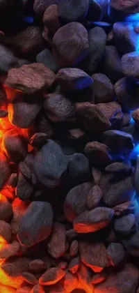 Red Gas Electric Blue Live Wallpaper