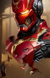 Red Iron Man Machine Live Wallpaper