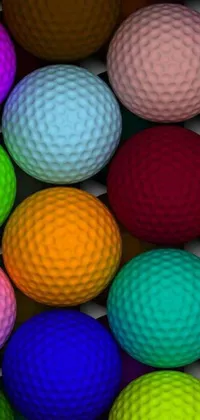 If you're looking for a lively addition to your phone's wallpaper, check out this unique digital rendering! The design features a towering stack of colourful golf balls, created using Zbrush Central