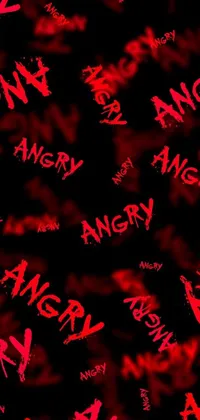 Get this fiery live wallpaper for your phone! The black background is filled with words expressing frustration and anger