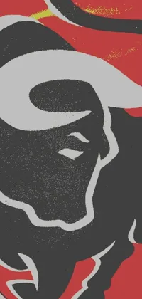 Mighty Bull: Graphic Gray & Red Live Wallpaper - free download