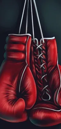 Looking for a phone wallpaper that exudes strength and femininity? Check out this red boxing gloves live wallpaper