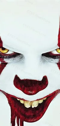 Looking for a live phone wallpaper that will give you the chills? Check out this trending Pexels wallpaper of a clown face! The digital watercolor painting has an evil smile on its face and fangs protruding from its mouth