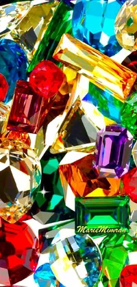 Dazzling multicolored crystal live wallpaper for your phone