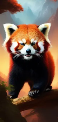 Red Panda Head Vertebrate Live Wallpaper