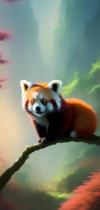 Red Panda Sky Nature Live Wallpaper