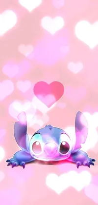 Looking for a playful and delightful live wallpaper for your phone? Check out this adorable cartoon creature stitching away! Inspired by Disney and Tumblr art, as well as Hurufiyya styles, this wallpaper features a cute, heart-shaped face that becomes more vibrant with each stitch