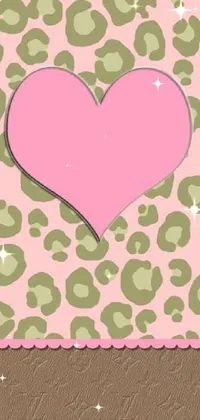 This pink heart leopard print live wallpaper is the perfect way to add a touch of romance to your phone's aesthetic
