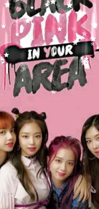 Blackpink fans, give your phone screen an eye-catching makeover with this vivid live wallpaper! Featuring the popular k-pop girl group in vibrant colors and dynamic poses, the design is inspired by an original art cover and features a stunning explosion of abstract shapes and patterns