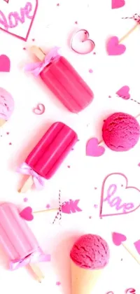 Red Pink Food Live Wallpaper