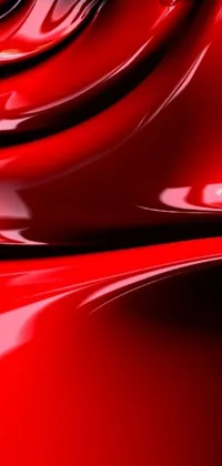 This stunning phone live wallpaper showcases a close-up of a shiny red car against a solid-coloured background of red and black