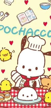 Looking for an adorable phone wallpaper to brighten up your screen? Look no further than this Hello Kitty live wallpaper! Featuring an enchanting kitchen scene complete with vintage cookware, delicate floral wallpaper, and plenty of cute and whimsical details, this wallpaper is perfect for fans of all things kawaii