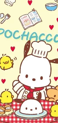 Cute Kitchen Cooking Live Wallpaper: Hello Kitty - free download