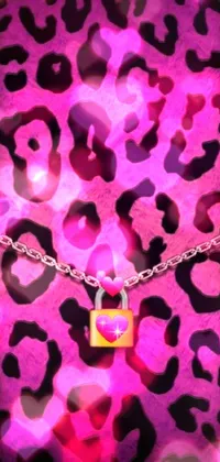 Introducing a vibrant and edgy live phone wallpaper featuring a chain with a lock on it