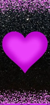 Get this beautiful and mystical purple heart live wallpaper for your phone