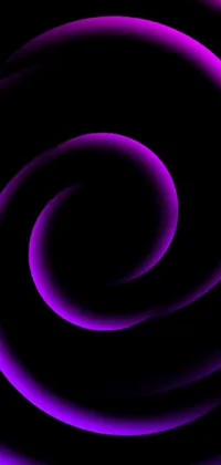 This live wallpaper features a mesmerizing purple swirl set against a rich black background