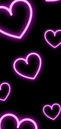 black and purple hearts